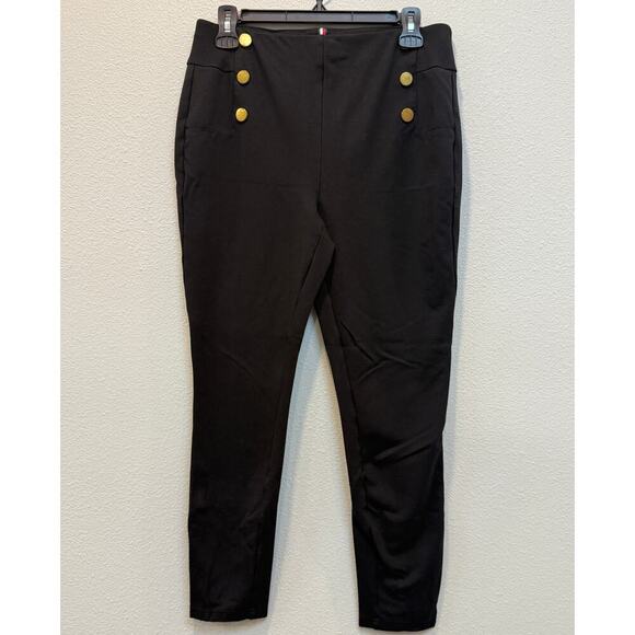 Tommy Hilfiger High-Waister Pull On Pants, Black - Picture 1 of 3
